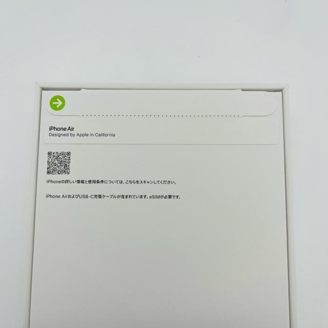 J iPhone Air 256 GB SIMt[ S[h {  Ɠd/AV 