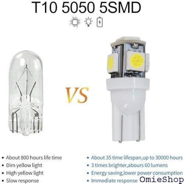 T10 LED ԗp Cg 5SMD W5W EFb g |WV io[ [v ou zCg 139  /oCN