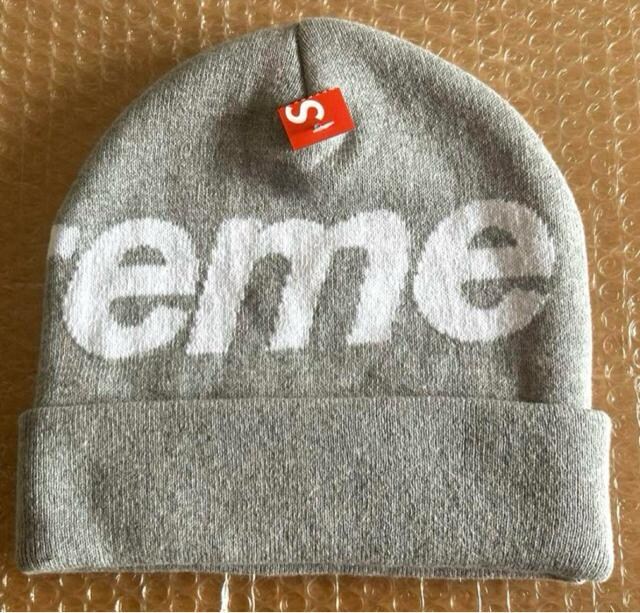 Supreme Big Logo Beanie Heather Grey 24fw Vv[ rbO S r[j[  uh 