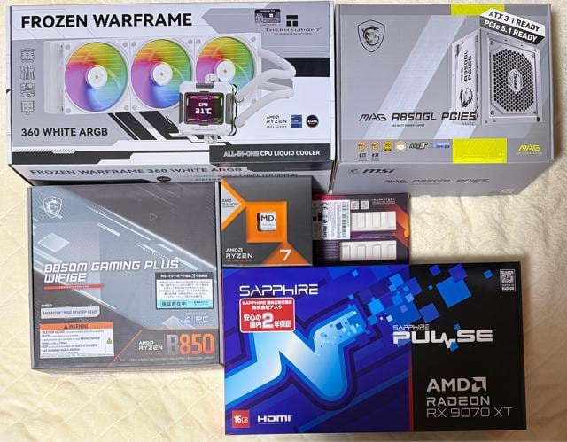 yViQ[~OPCzfXNgbvPC Ryzen7 7800X3D RX9070XT SSD1TB 32GB 850W  PC{/Ӌ@ 