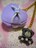 《New》hand made/ハンドメイド★ブルーベリーハートマカロン&くま ストラップ