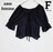 axes femme アクシーズ ラグラン 半袖 フレア袖 ボレロ 黒 F N2m