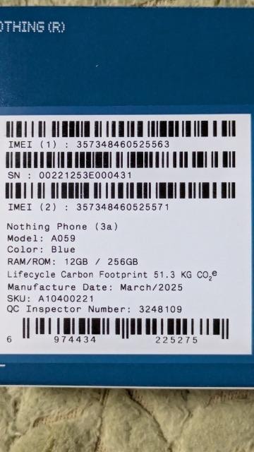 Nothing Phone (3a) 12GB/256GByVJ[  Ɠd/AV 