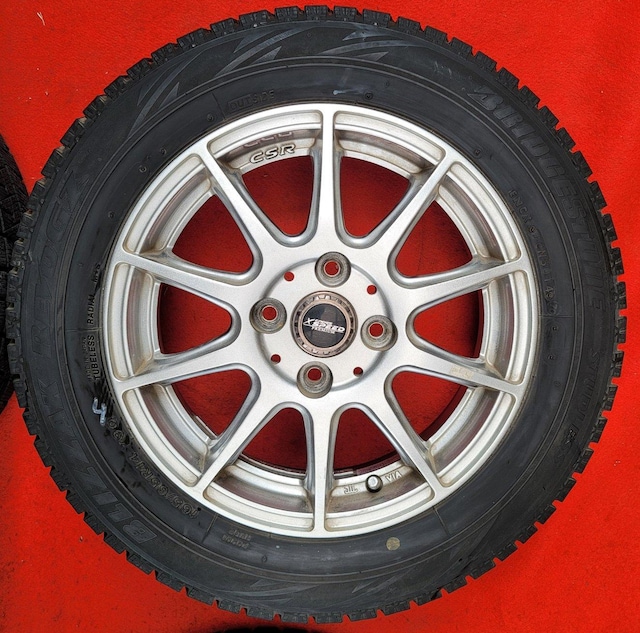 NXXs[hCSR 14in 4.5J +43 PCD100 BRIDGESTONE BLIZZAK REVO G  /oCN