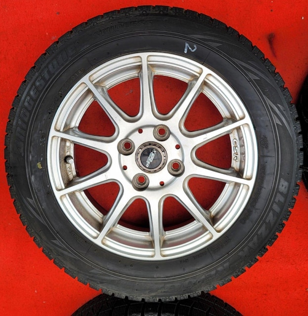 NXXs[hCSR 14in 4.5J +43 PCD100 BRIDGESTONE BLIZZAK REVO G  /oCN