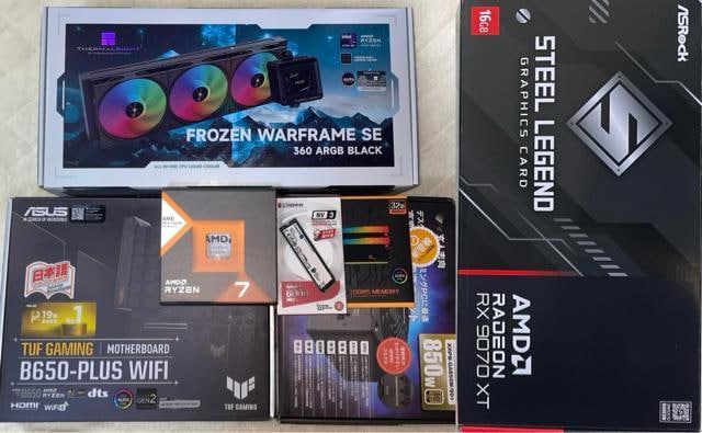 yViQ[~OPCzRyzen7 9800X3D RX9070XT SSD1TB 32GB 850W  PC{/Ӌ@ 