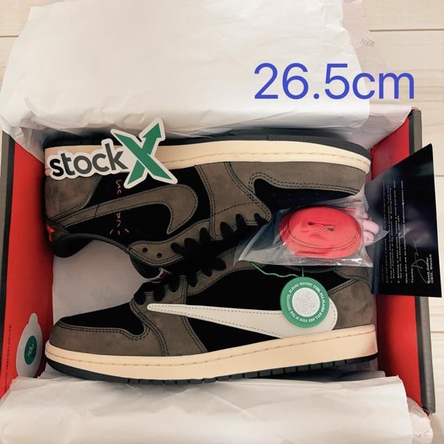TRAVIS SCOTT~AIR JORDAN1LOW OG "MOCHA"26.5cm    uh 