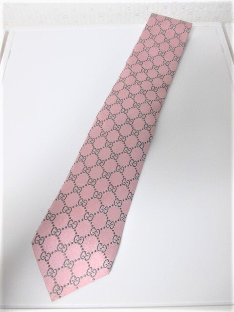 ☆GUCCI グッチ GG柄 ネクタイ/メンズ/光沢ピンク☆2020モデル