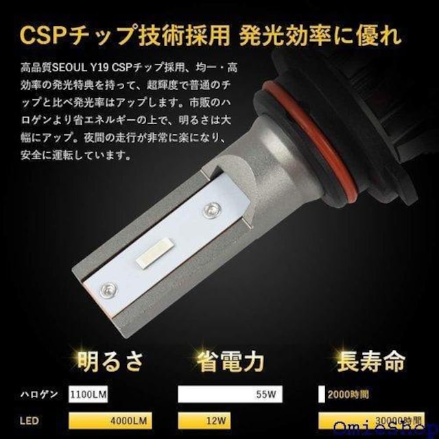 MAZERO HB4 9006 LED tHOv ̌^ 4000LM~2 12W~2 CSP`bv 2 306  /oCN