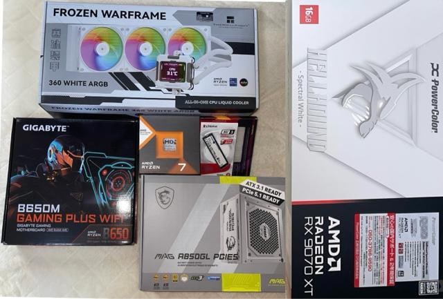 yViQ[~OPCzRyzen7 7800X3D RX9070XT SSD1TB 32GB 850W  PC{/Ӌ@ 