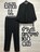 新品☆LL♪黒デザインブラウス&黒パンツ♪オフィスや法事・喪服にも☆Q459
