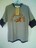 Aー251★新品★メンズフェイクレイヤード五分袖Tシャツ グレー M