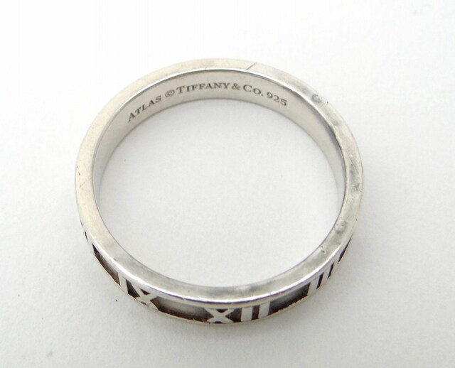 TIFFANY&CO. eBt@j[ AgX O w SV925 #18.5USEDyz  uh 