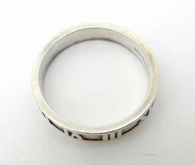 TIFFANY&CO. eBt@j[ AgX O w SV925 #18.5USEDyz  uh 