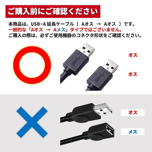 USB2.0  USBP[u 3m USBIXtoIX Type-A IX-IX R[h f[^] [d d PC  CeA/Ct 