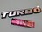 ●TURBOターボ アルミ削出し仕様 凹凸仕上 SILVER&BLACK エンブレム 新品未開封品!