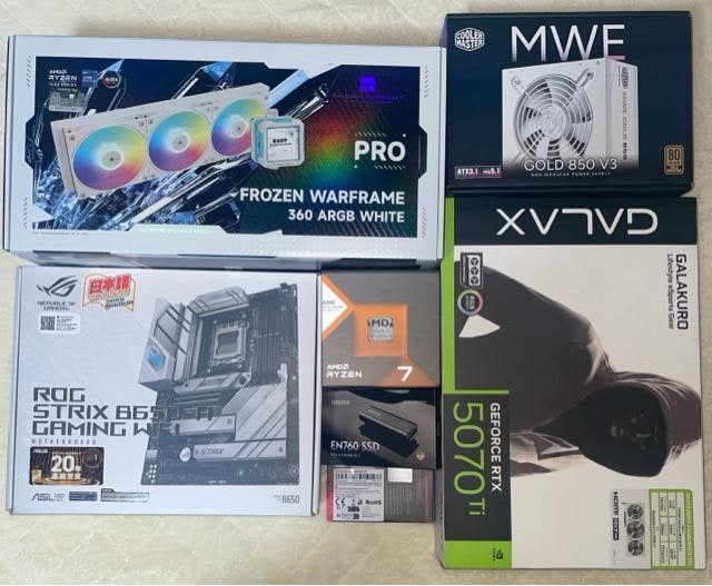 yViQ[~OPCzRyzen7 7800X3D RTX5070Ti 32GB SSD2TB 850W  PC{/Ӌ@ 