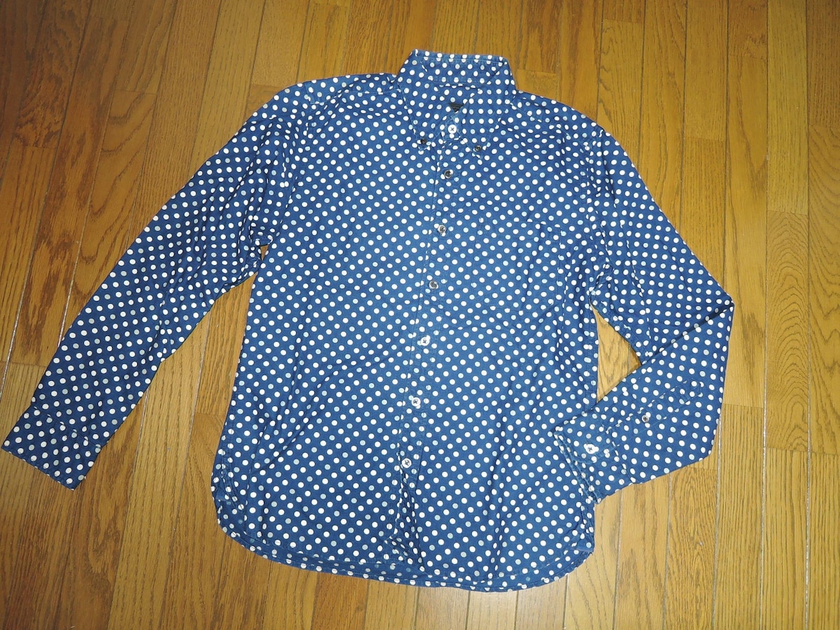SOPHNET. ソフネット ドット柄シャツ S 長袖シャツ インディゴ