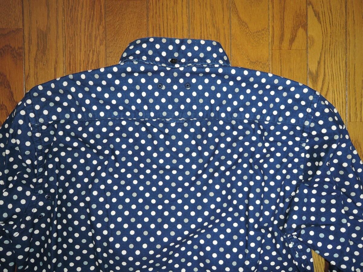 【美品/XL】SOPHNET.　ソフネット　デニムシャツ　ドット　インディゴ 美品/XL】SOPHNET. ソフネット デニムシャツ ドット インディゴ