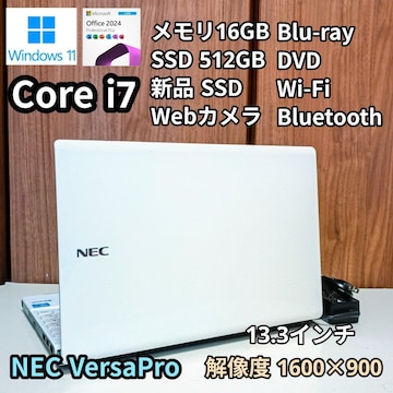 NEC VerssPro Corei7 16GB SSD512GB WebJ Blu-ray Windows11