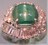 希少 Pt900プラチナ エメラルド キャッツアイ3.15ctダイヤ0.97ct