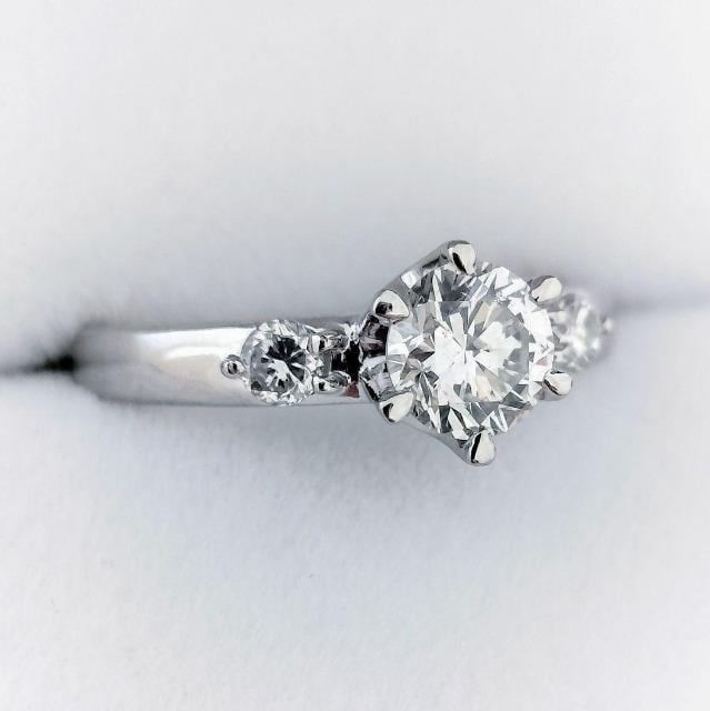 WG[}L _Ch O Pt850 0.55ct 0.14ct 3.8g  ANZT[/v 