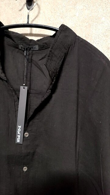 ViKMRiiP@Oversized Crepe Shirt@2BLACK