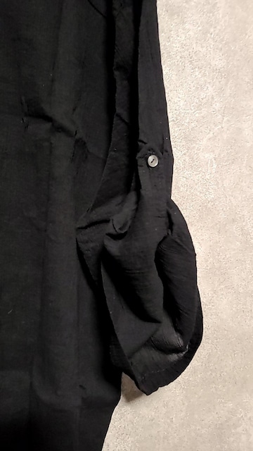 ViKMRiiP@Oversized Crepe Shirt@2BLACK