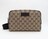 GUCCI グッチ 449174 GGキャンバス ウエストバッグ アウトレット カーキ×ブラウン<美品>