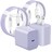 2個セット iPhone 充電器 20W PD 急速充電 USB C-Lightningケーブル2m付き MFi・PSE認定