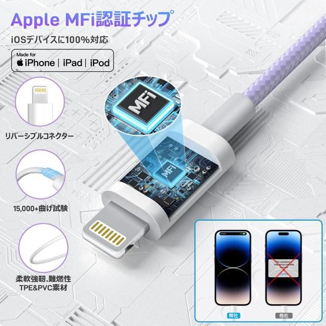 2Zbg iPhone [d 20W PD }[d USB C-LightningP[u2mt MFiEPSEF  Ɠd/AV 