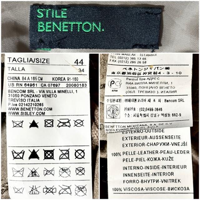 BENETTON xlg v U[ WPbg 44 C^A ITALY CO uh C_[X AJW AE^[Ò  jt@bV 