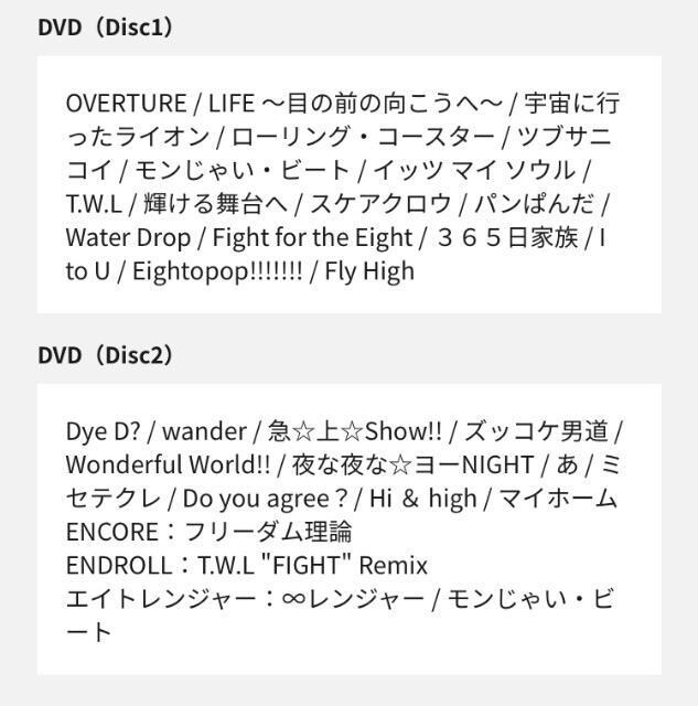 փWjDVD3gFIGHT(ܑh[TOUR EIGHT~EIGHTERȂh[܂()  ^gObY 