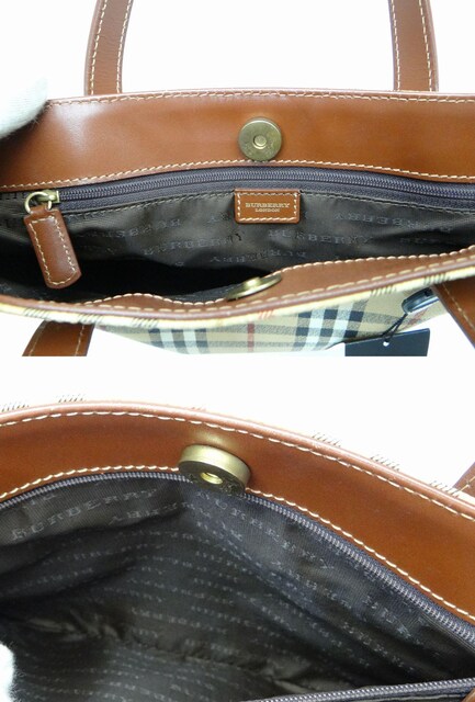 BURBERRY LONDON o[o[h `FbN PVCg[gobO nhobO x[WnUSED  uh 