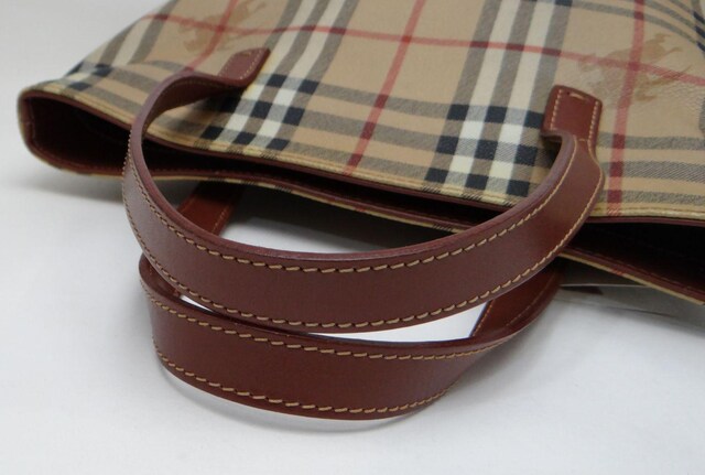 BURBERRY LONDON o[o[h `FbN PVCg[gobO nhobO x[WnUSED  uh 
