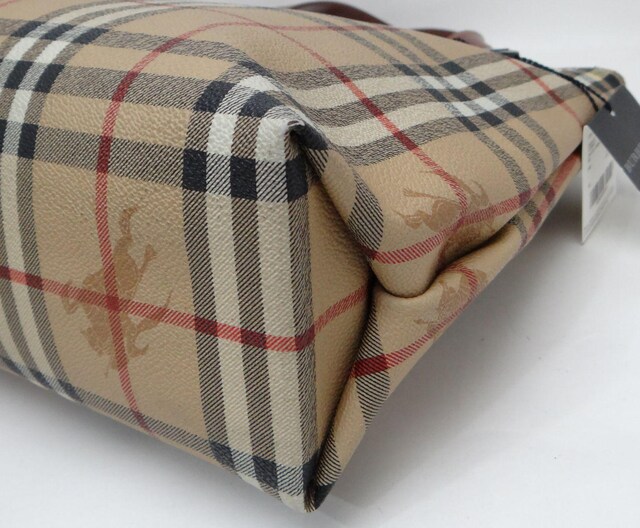 BURBERRY LONDON o[o[h `FbN PVCg[gobO nhobO x[WnUSED  uh 