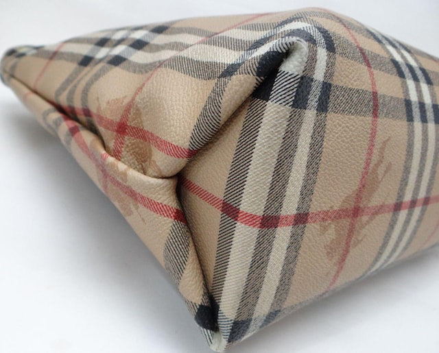 BURBERRY LONDON o[o[h `FbN PVCg[gobO nhobO x[WnUSED  uh 