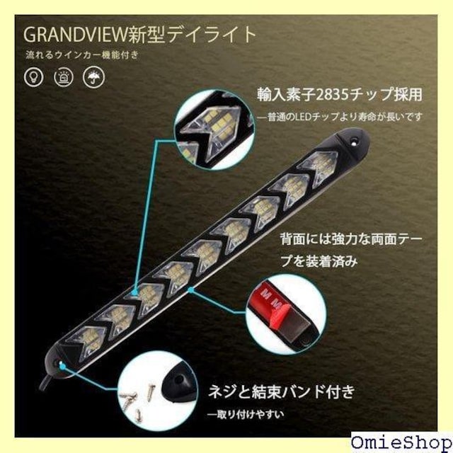 Grandview LEDfCCg EBJ[ Ao[ 2835SMD ԗpCg 12V 2{Zbg 76  /oCN
