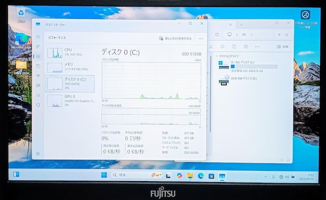 FUJITSU LIFEBOOK Corei5 20GB SSD512GB DVD WebJ Windows11  PC{/Ӌ@ 