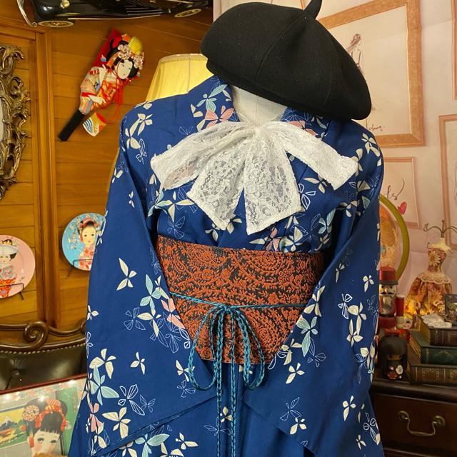 専用　着物リメイク　ワンピース＆ボレロ　No.318 専用 着物リメイク ワンピース＆ボレロ No.318 - メルカリ