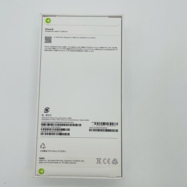 J@iPhone 16 128 GB u[@SIMt[ {  Ɠd/AV 