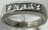 Pt900プラチナ リング指輪 角ダイヤ5ヶ 一文字0.65ct サイズ #13