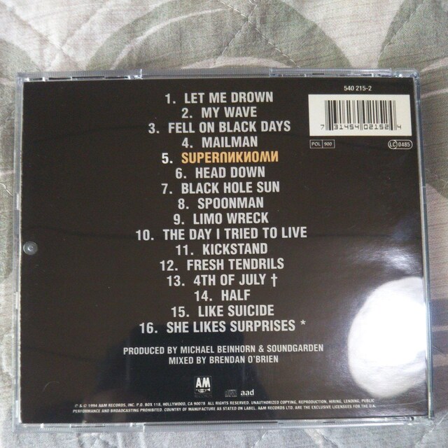 Soundgarden TEhK[f CD SUPERUNKNOWN I^ieBu OW bN  CD/DVD/rfI 