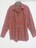 Fー103★UNIQLOメンズ長袖チェックネルシャツ レッド L