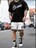 爆ヤス価格1690円★メンズ シカゴグラフィックプリント 半袖Tシャツ&ショーツ 2点セット USAサイズM(日本サイズXL)