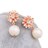新品 アンティーク調お花とパールピアス
