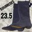 Courreges クレージュ スウェードブーツ 23.5cm ネイビー
