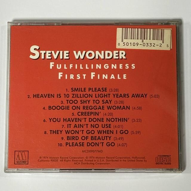 STEVIE WONDER@/ FULFILLINGNESS FIRST FINAL  CD/DVD/rfI 