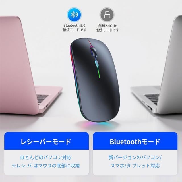 }EX  Bluetooth5.0 CX}EX É uڑ 3iKDPIؑ [d 2.4GHzw 7FCg  PC{/Ӌ@ 