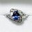 ダイヤモンド×サファイア リング Pt900 0.99ct 0.34ct 6.9g